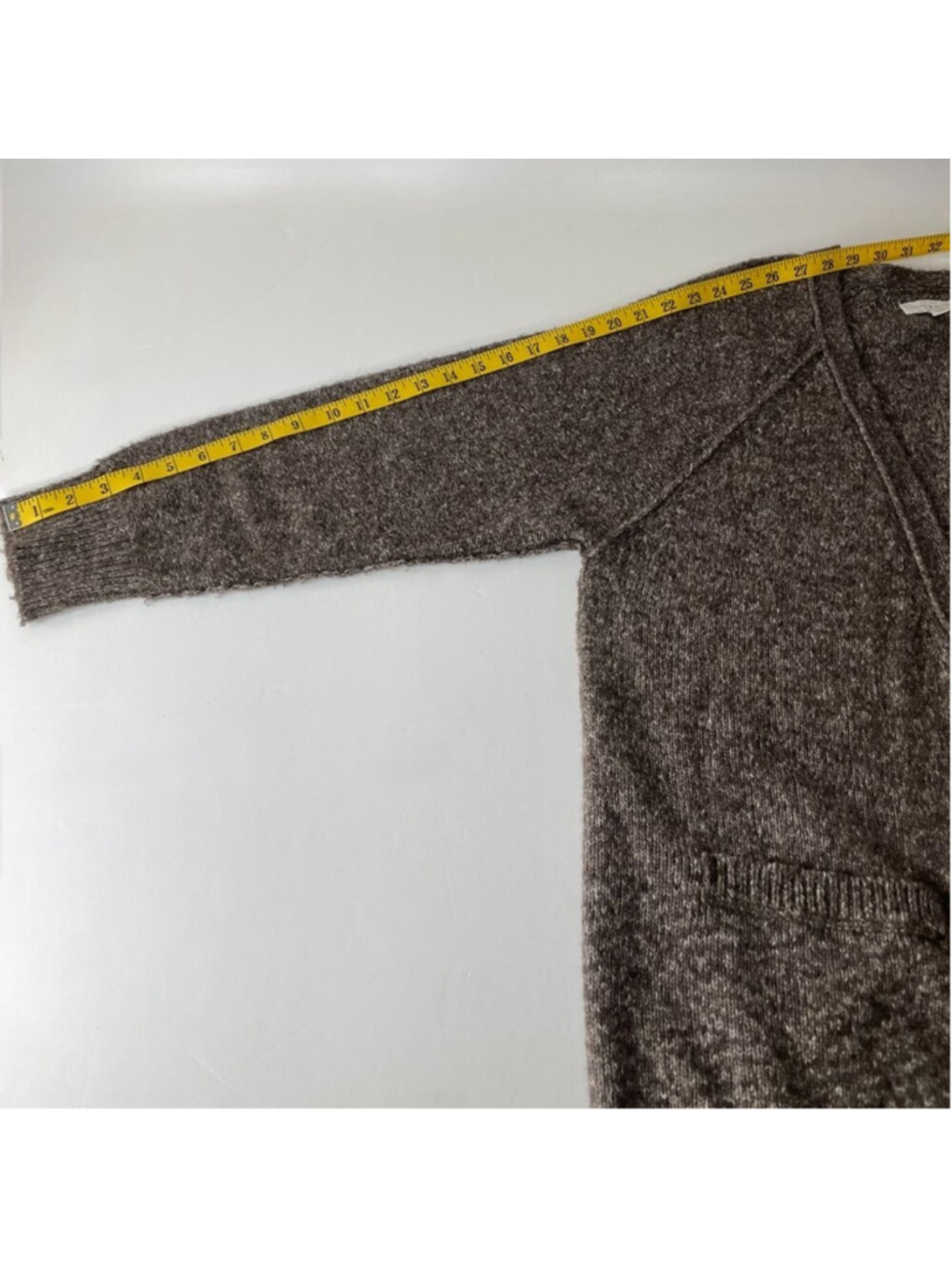 Lucky Brand Women's Cardigan Sweater Open Long Sleeve Brown Knit Pockets Size M - Picture 5 of 11